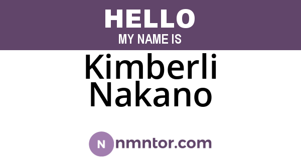 Kimberli Nakano