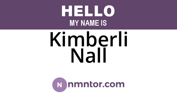 Kimberli Nall