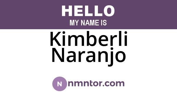 Kimberli Naranjo