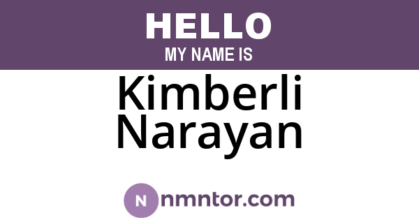 Kimberli Narayan