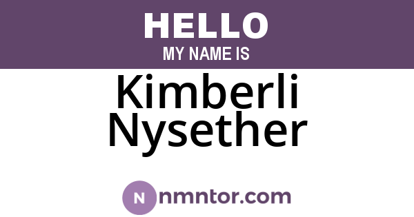 Kimberli Nysether