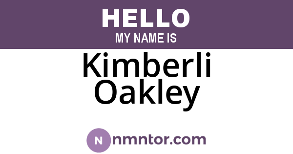 Kimberli Oakley