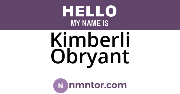 Kimberli Obryant