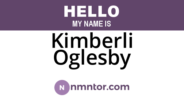 Kimberli Oglesby