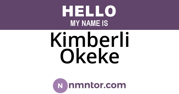 Kimberli Okeke