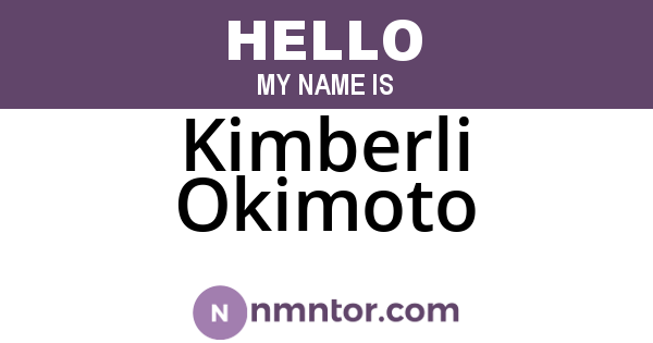 Kimberli Okimoto