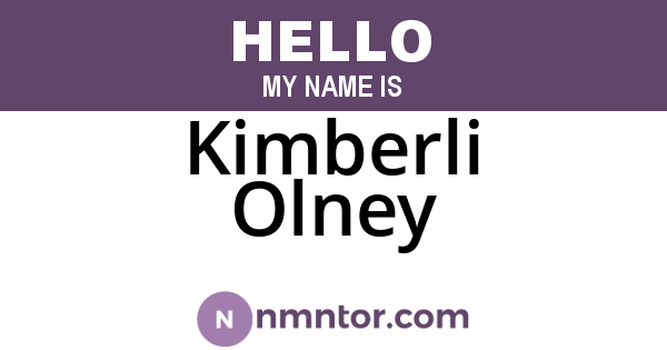 Kimberli Olney