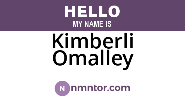 Kimberli Omalley
