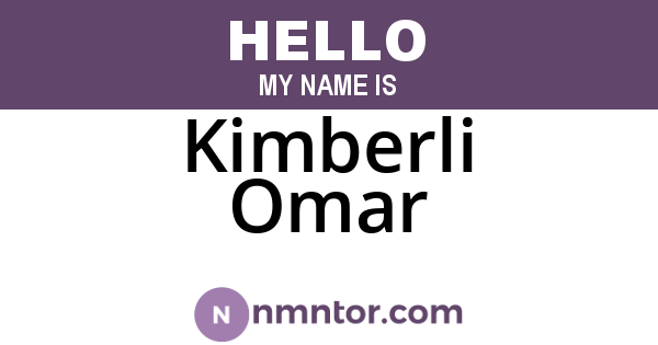 Kimberli Omar