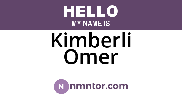 Kimberli Omer