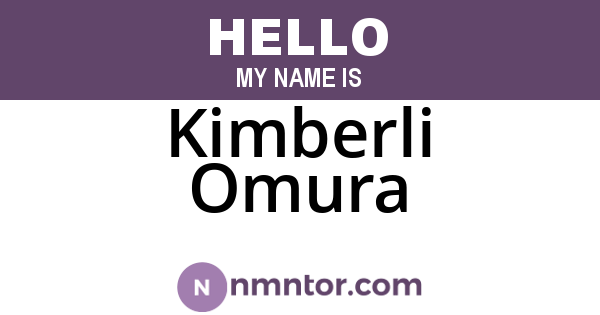 Kimberli Omura