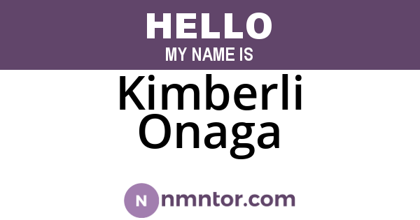 Kimberli Onaga
