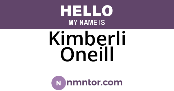Kimberli Oneill