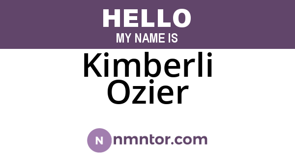 Kimberli Ozier