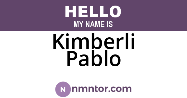 Kimberli Pablo