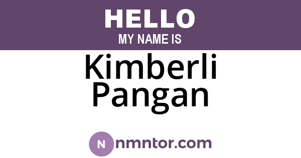 Kimberli Pangan