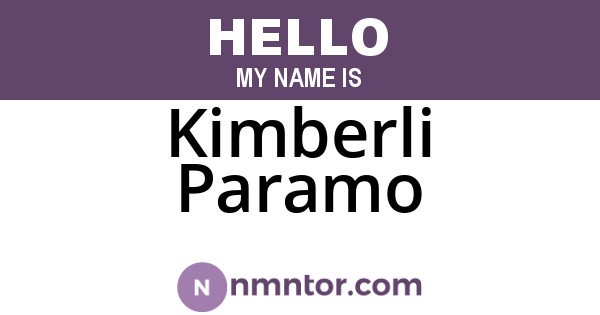 Kimberli Paramo