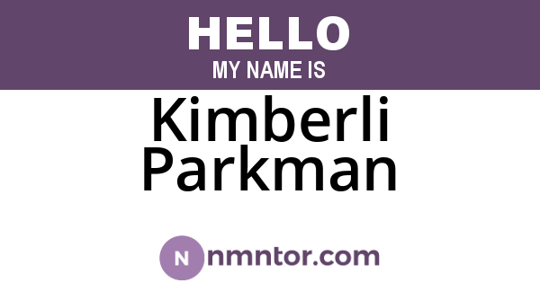 Kimberli Parkman