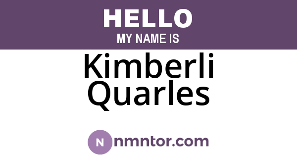 Kimberli Quarles