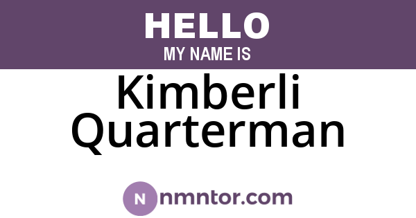 Kimberli Quarterman
