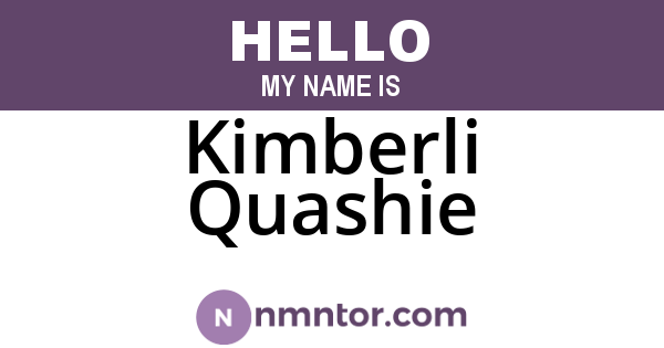 Kimberli Quashie