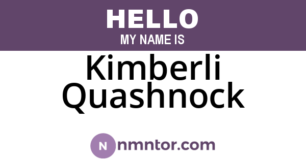 Kimberli Quashnock