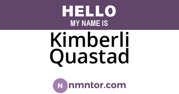 Kimberli Quastad