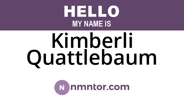 Kimberli Quattlebaum