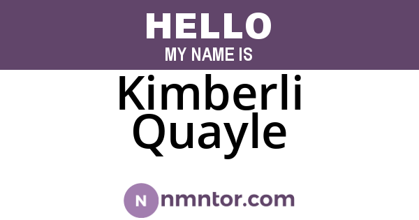 Kimberli Quayle