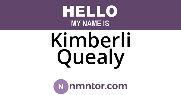 Kimberli Quealy