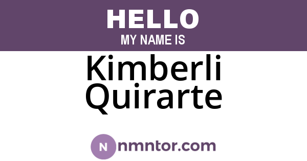 Kimberli Quirarte