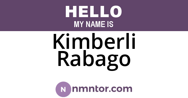 Kimberli Rabago