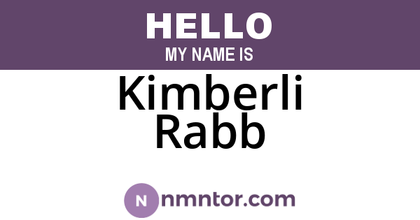 Kimberli Rabb