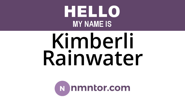 Kimberli Rainwater