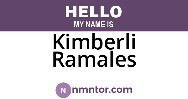 Kimberli Ramales
