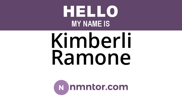 Kimberli Ramone
