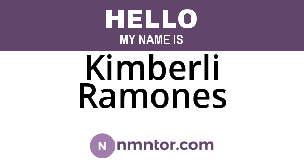 Kimberli Ramones