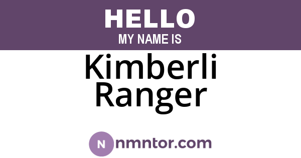 Kimberli Ranger