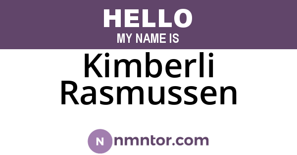 Kimberli Rasmussen