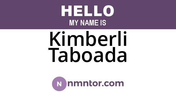 Kimberli Taboada