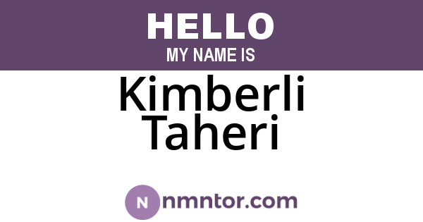 Kimberli Taheri