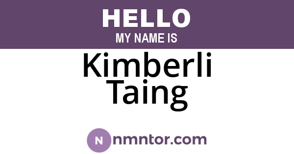 Kimberli Taing