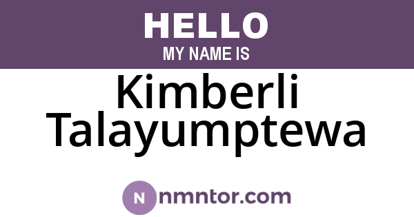 Kimberli Talayumptewa
