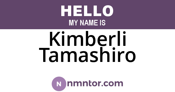 Kimberli Tamashiro