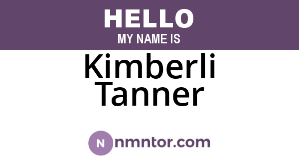 Kimberli Tanner