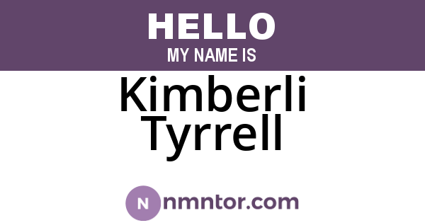 Kimberli Tyrrell