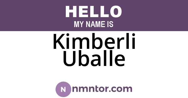 Kimberli Uballe