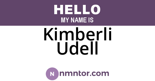 Kimberli Udell