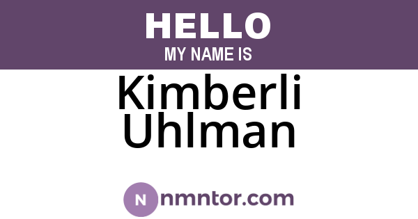 Kimberli Uhlman
