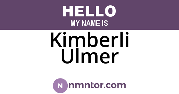 Kimberli Ulmer